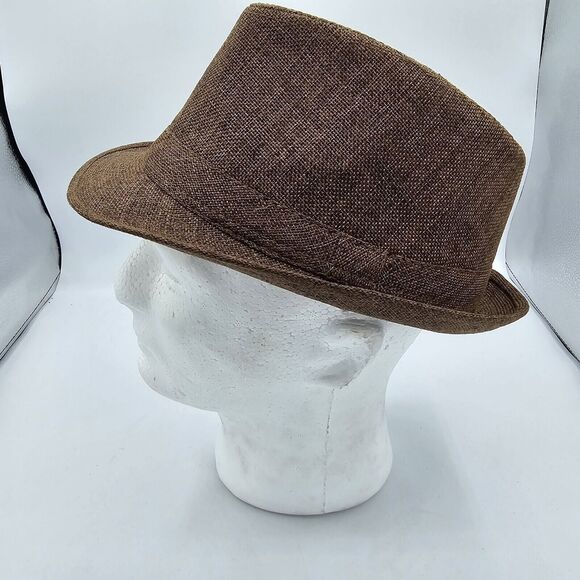 Mens Hat By Simplicity, Brown, New, One Size Fits Most Men or Women's Fedora - Picture 2 of 6